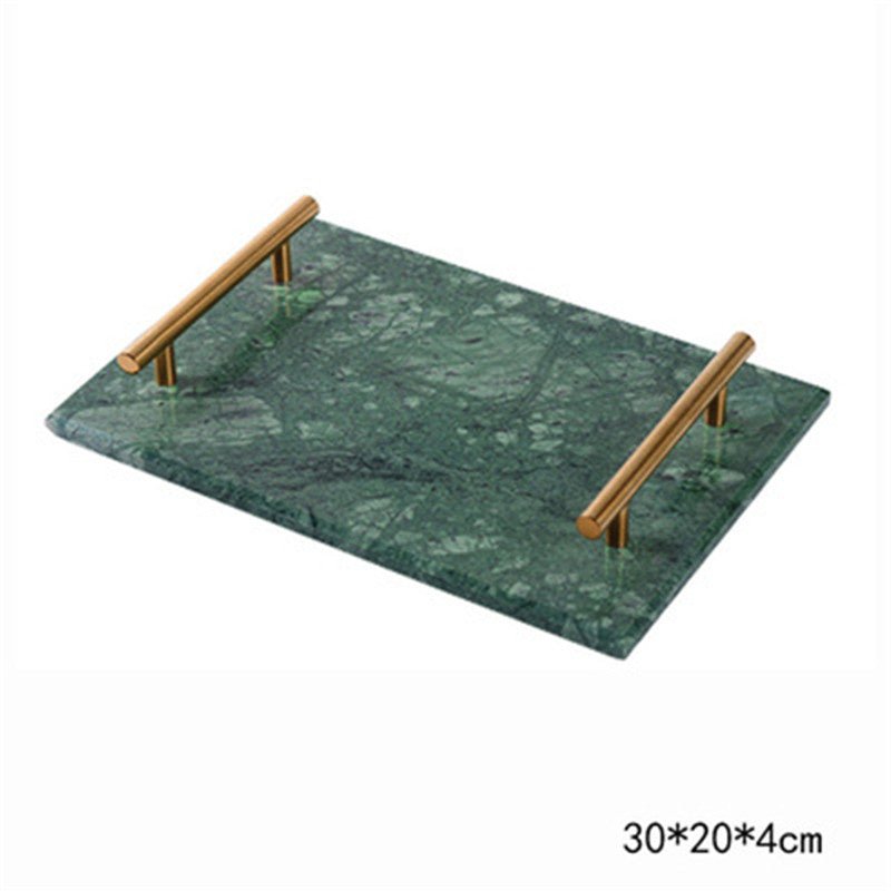 Scandinavian Natural Marble Tray – Green