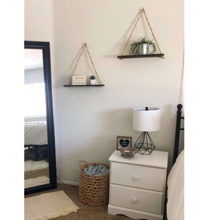 Hanging Wooden Wall Shelf – Brown2pcs